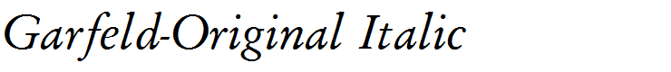 Garfeld-Original Italic