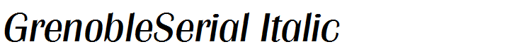 GrenobleSerial Italic