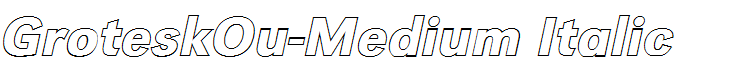 GroteskOu-Medium Italic