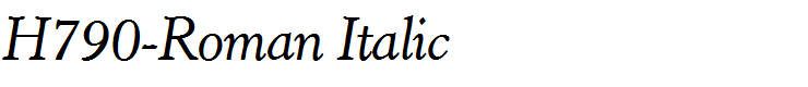 H790-Roman Italic