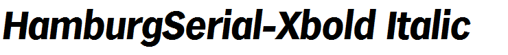 HamburgSerial-Xbold Italic