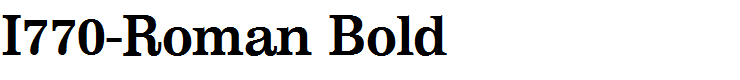 I770-Roman Bold