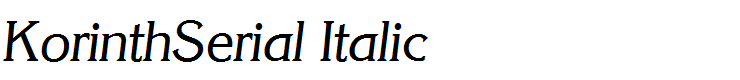 KorinthSerial Italic