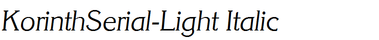 KorinthSerial-Light Italic