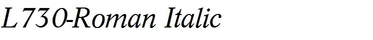 L730-Roman Italic