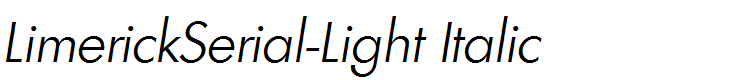 LimerickSerial-Light Italic