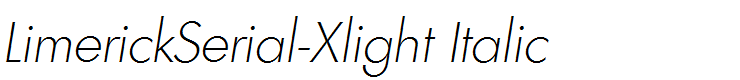 LimerickSerial-Xlight Italic