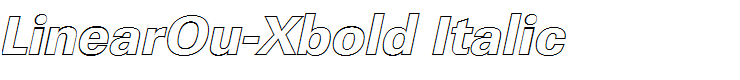 LinearOu-Xbold Italic