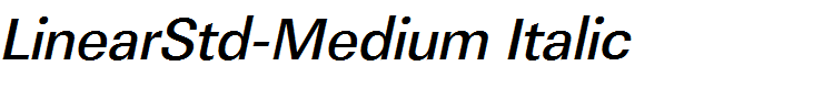 LinearStd-Medium Italic