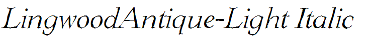 LingwoodAntique-Light Italic