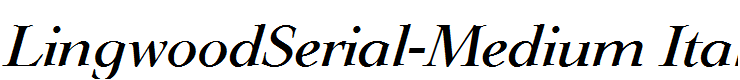 LingwoodSerial-Medium Italic
