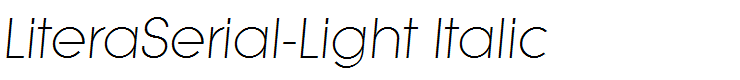 LiteraSerial-Light Italic