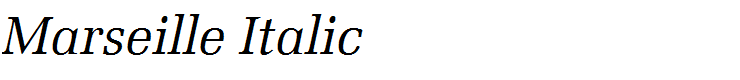 Marseille Italic