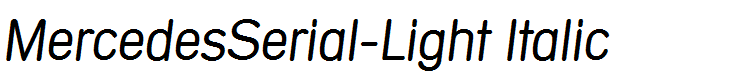 MercedesSerial-Light Italic