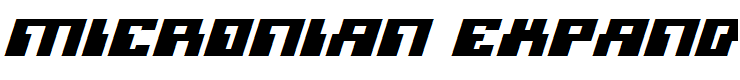 Micronian Expanded Italic Expanded Italic