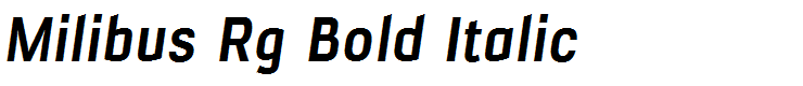 Milibus Rg Bold Italic