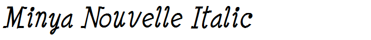 Minya Nouvelle Italic