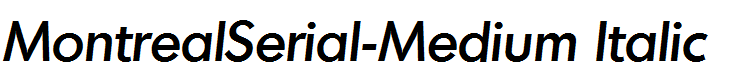 MontrealSerial-Medium Italic