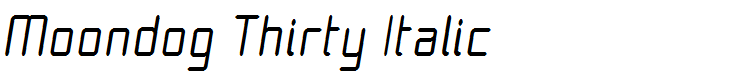 Moondog Thirty Italic