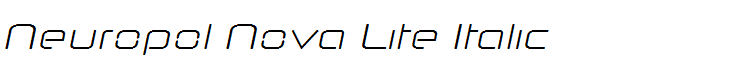 Neuropol Nova Lite Italic