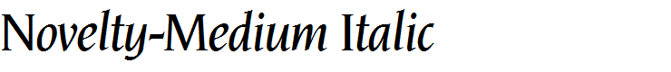 Novelty-Medium Italic