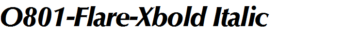 O801-Flare-Xbold Italic