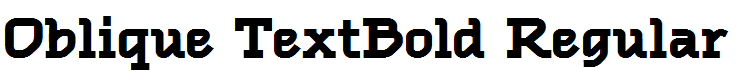 Oblique TextBold Regular