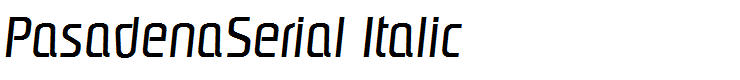 PasadenaSerial Italic