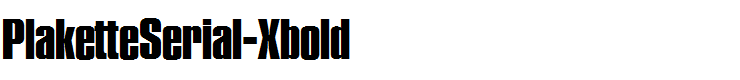 PlaketteSerial-Xbold