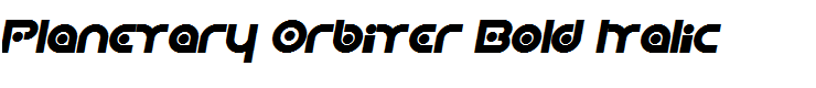 Planetary Orbiter Bold Italic