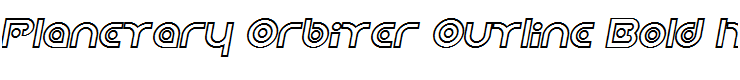 Planetary Orbiter Outline Bold Italic