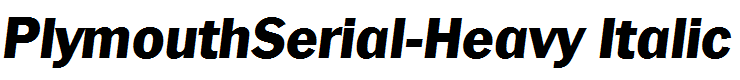 PlymouthSerial-Heavy Italic