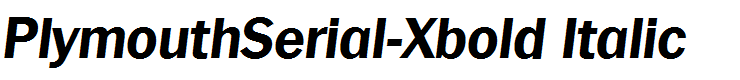PlymouthSerial-Xbold Italic