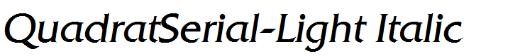 QuadratSerial-Light Italic