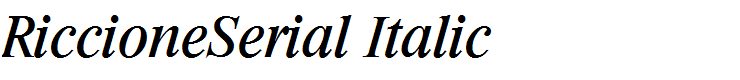 RiccioneSerial Italic