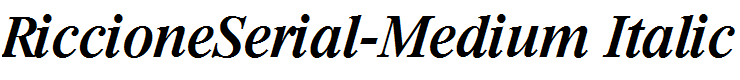 RiccioneSerial-Medium Italic