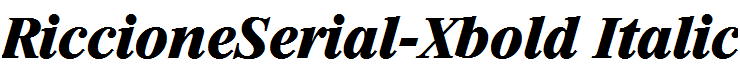RiccioneSerial-Xbold Italic