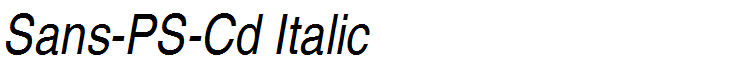 Sans-PS-Cd Italic