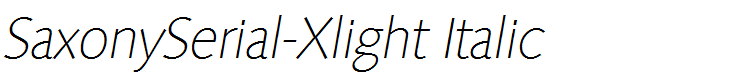 SaxonySerial-Xlight Italic