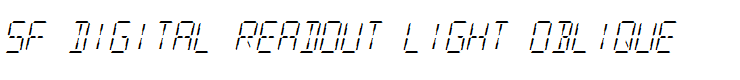 SF Digital Readout Light Oblique