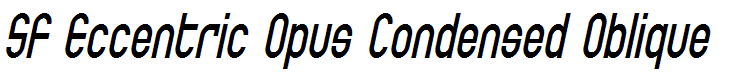 SF Eccentric Opus Condensed Oblique