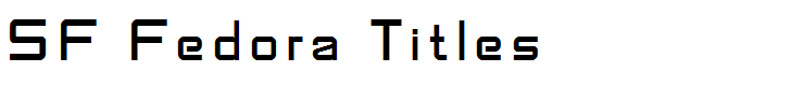 SF Fedora Titles