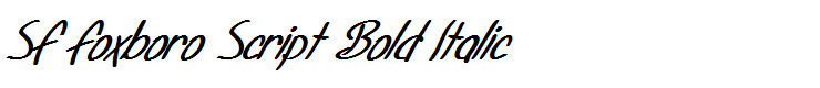 SF Foxboro Script Bold Italic