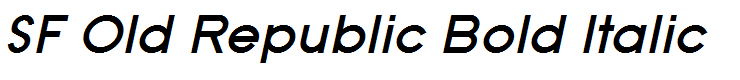 SF Old Republic Bold Italic