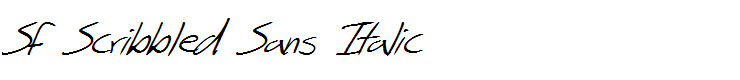 SF Scribbled Sans Italic