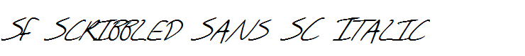 SF Scribbled Sans SC Italic