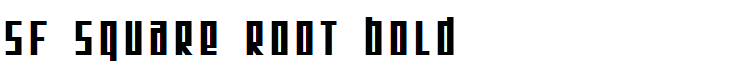 SF Square Root Bold