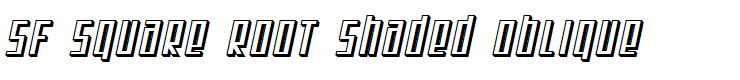 SF Square Root Shaded Oblique