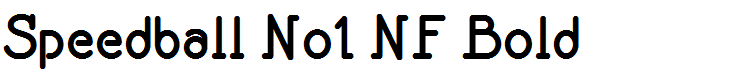 Speedball No1 NF Bold