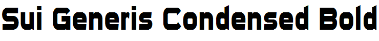 Sui Generis Condensed Bold